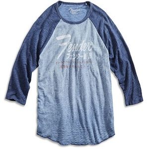 Lucky Brand men's Fender Japan cotton raglan tee M